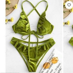ZAFUL Two pieces green swim suit
